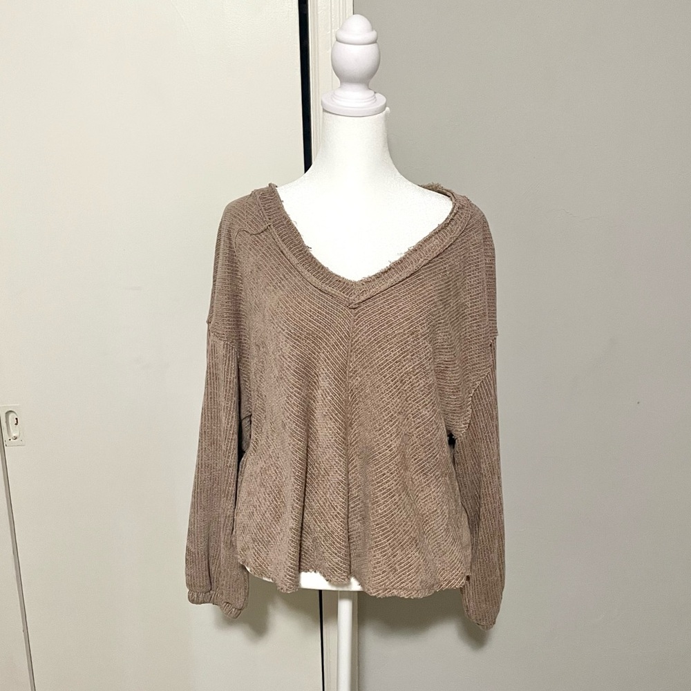 Kirious Los Angeles Taupe Brown Pullover
